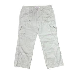 Vintage Aeropostale Cargo Capris Y2K Gorpcore Light Khaki Size 7/8